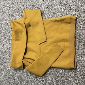 FINDERS Sweater Pullover Womens M Yellow Viscose Polyester Boat Neck Raglan